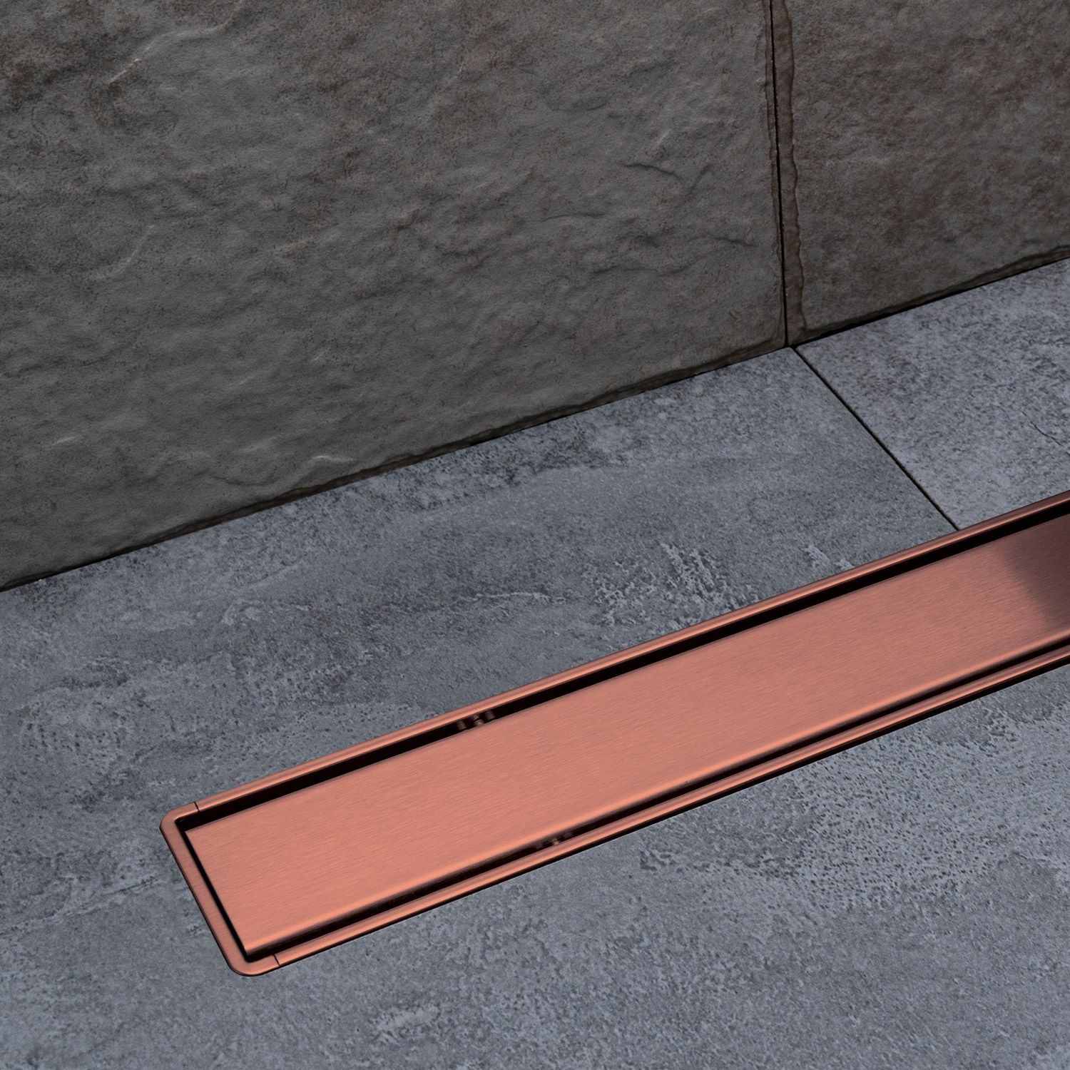 Γραμμικό Σιφώνι Δαπέδου Confluo Compact Primo Line Rose Gold/Χαλκού (Μήκος 65cm)