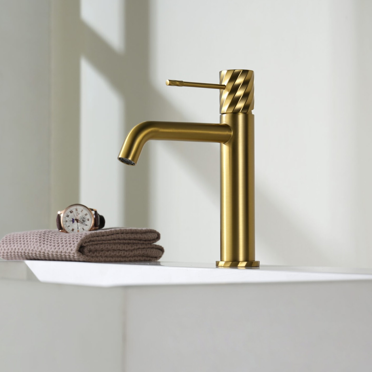 Μπαταρία Νιπτήρος Imex Bless BDB063-1OC Χρυσό Ματ PVD (Ύψος 20cm)
