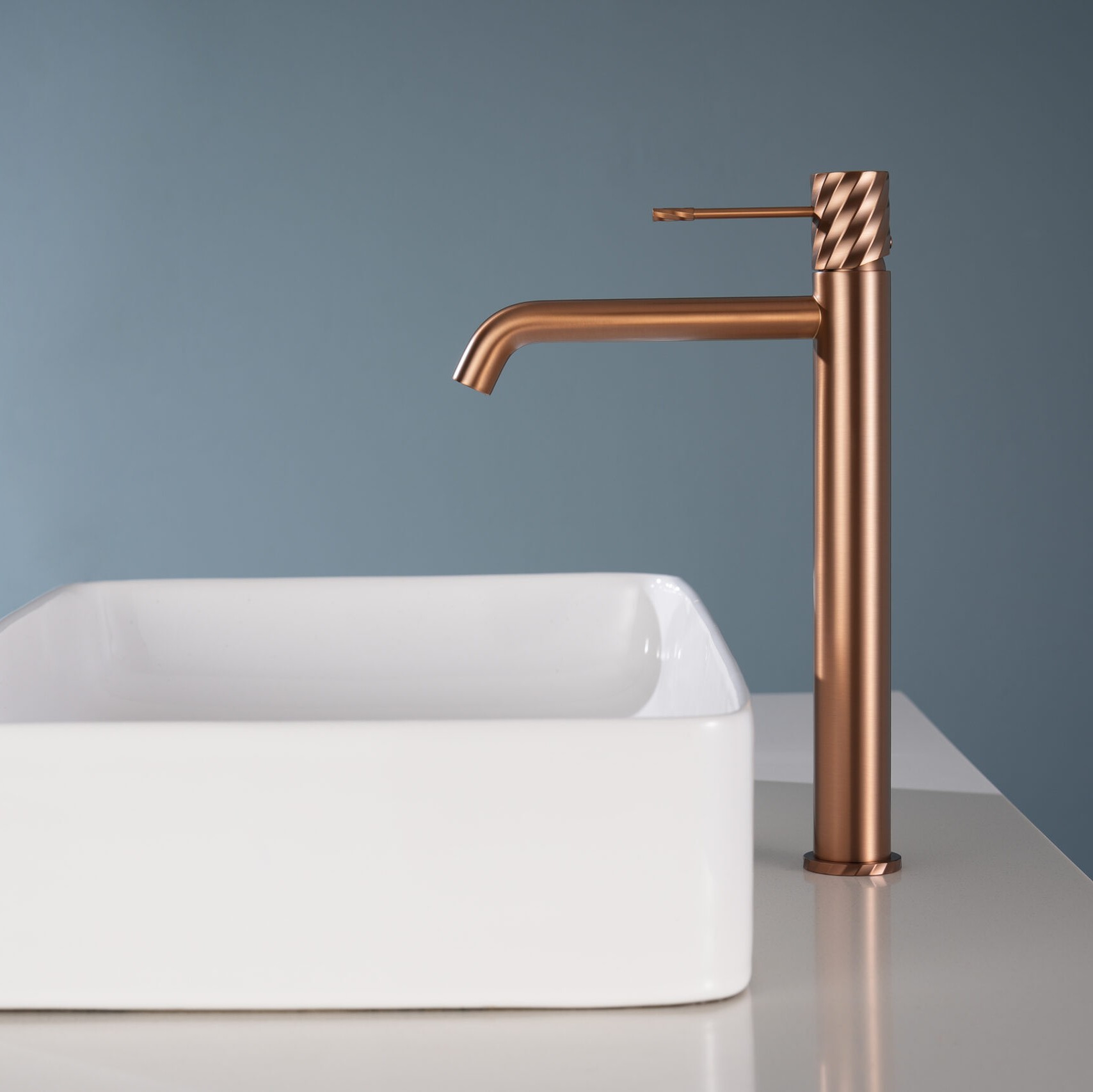 Μπαταρία Ψηλή Νιπτήρος Imex Bless BDB063-3ORC Rose Gold/Χαλκού PVD (Ύψος 32.2cm)