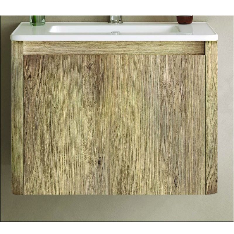 Έπιπλο MDF με 1 Συρτάρι Σετ με Νιπτήρα σειρά 0284 Beige Oak (60x48cm)