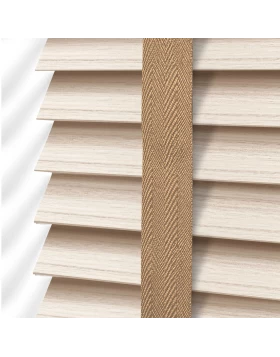 Ξύλινα Στόρια Nature 50mm με Καφέ Τιράντες σειρά 8514 Light Grain (Image 1)