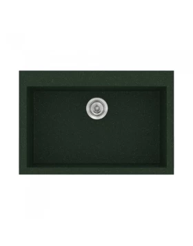 Νεροχύτες Γρανίτη Συνθετικοί Sanitec 338 σε χρώμα 19. Granite Green (70x50cm)