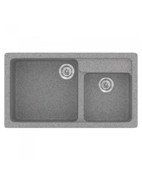Νεροχύτες Γρανίτη Συνθετικοί Sanitec 317 σε χρώμα 04. Granite Grey (90x51cm)