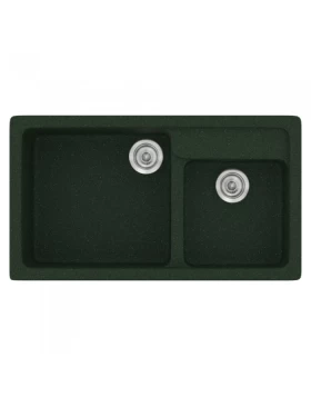 Νεροχύτες Γρανίτη Συνθετικοί Sanitec 317 σε χρώμα 19. Granite Green (90x51cm)