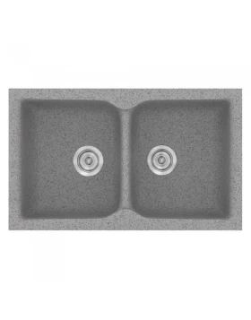 Νεροχύτες Γρανίτη Συνθετικοί Sanitec 322 σε χρώμα 04. Granite Grey (81x50cm)