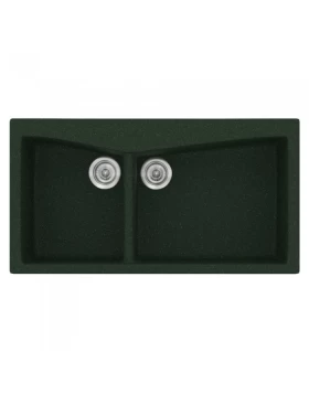 Νεροχύτες Γρανίτη Συνθετικοί Sanitec 326 σε χρώμα 19. Granite Green (93x51cm)