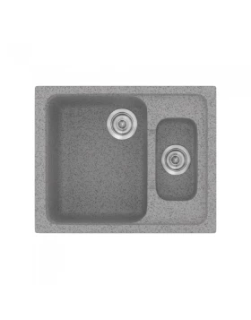 Νεροχύτες Γρανίτη Συνθετικοί Sanitec 330 σε χρώμα 04. Granite Grey (62x51cm)