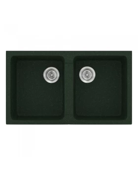 Νεροχύτες Γρανίτη Συνθετικοί Sanitec 334 σε χρώμα 19. Granite Green (86x50cm)