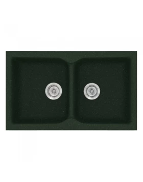 Νεροχύτες Γρανίτη Συνθετικοί Sanitec 340 σε χρώμα 19. Granite Green (78x50cm)