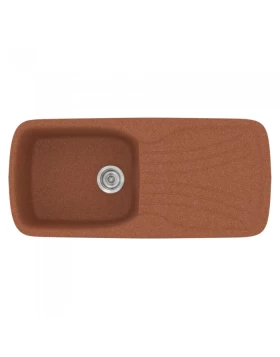 Νεροχύτες Γρανίτη Συνθετικοί Sanitec 308 σε χρώμα 20. Granite Terracotta (96x51cm) (Image 1)