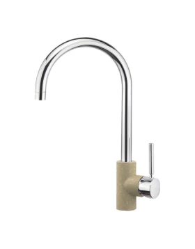 Μπαταρία Κουζίνας Sanitec Doppio σε Χρωμέ με χρώμα 15. Metallic Cream (Ύψος 35cm) (Image 1)