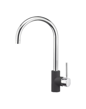 Μπαταρία Κουζίνας Sanitec Doppio σε Χρωμέ με χρώμα 47.Grigio (Ύψος 35cm) (Image 1)