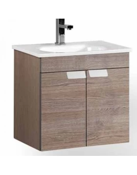 Έπιπλο Πάγκος με 2 Ντουλάπια Χωρίς Νιπτήρα 74-7107 Moka Rigato (50x35cm) (Image 1)