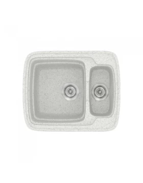 Νεροχύτες Γρανίτη Συνθετικοί Sanitec 314 σε χρώμα 01. Granite White (60x51cm)