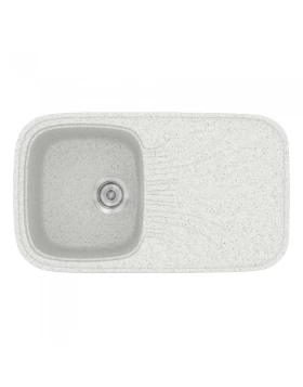 Νεροχύτες Γρανίτη Συνθετικοί Sanitec 315 σε χρώμα 01. Granite White (82x50cm)