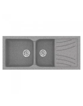 Νεροχύτες Γρανίτη Συνθετικοί Sanitec 323 σε χρώμα 04. Granite Grey (115x50cm)