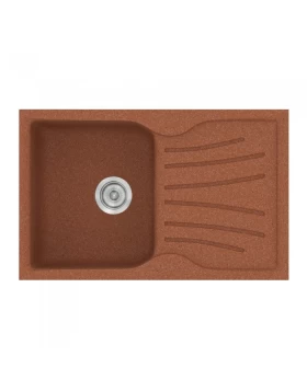Νεροχύτες Γρανίτη Συνθετικοί Sanitec 327 σε χρώμα 20. Granite Terracotta (78x50cm)