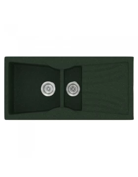 Νεροχύτες Γρανίτη Συνθετικοί Sanitec 329 σε χρώμα 19. Granite Green (104x51cm)