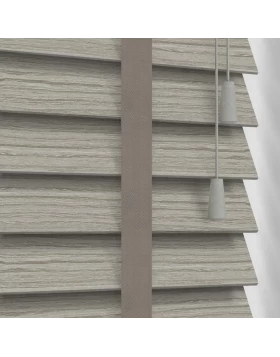 Στόρια 50mm Απομίμησης Ξύλου από PVC με Τιράντες σειρά LA-232 Γκρεζ με Γκρι Νερά (Image 1)