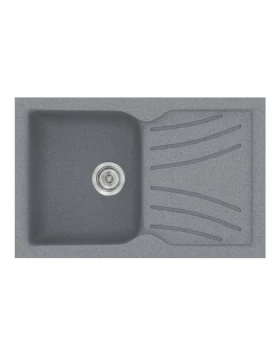 Νεροχύτες Γρανίτη Συνθετικοί Sanitec 337 σε χρώμα 17. Metallic Silver (86x50cm)
