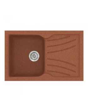Νεροχύτες Γρανίτη Συνθετικοί Sanitec 337 σε χρώμα 20. Granite Terracotta (86x50cm)
