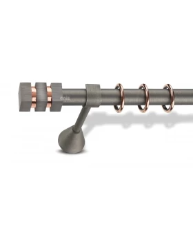 Κουρτινόξυλα Σφυρήλατα Φ.25 Domus σειρά Chic 3016 7934-2 Βιομηχανικό Χαλκός (Image 1)