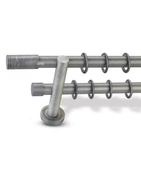 Κουρτινόξυλα Σφυρήλατα Φ.25 Domus σειρά Τάπα Ρίγα 9345-4 Βιομηχανικό (Image 1)