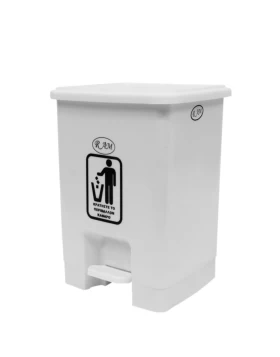 Κάδος Πλαστικός 15Lt σειρά 8820015 Λευκό (26.5x34.5x25cm) (Image 1)