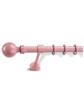 Κουρτινόξυλα Μεταλλικά Φ.25 Domus σειρά Μπάλα 625-3 Ροζ (Image 1)