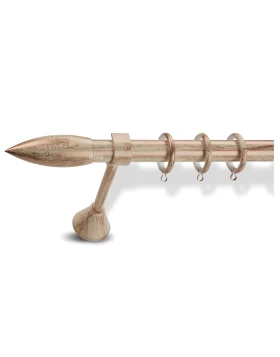 Κουρτινόξυλα Μεταλλικά Φ.25 Domus σειρά Σφαίρα 851852-1 σε Πατίνα Άιβορι-Χαλκός (Image 1)