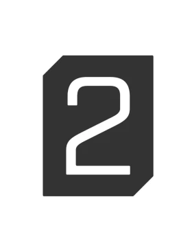 Αριθμοί Κατοικιών Αυτοκόλλητοι Νούμερο 2 σειρά 465-2 σε Μαύρο (5.5x7cm) (Image 1)