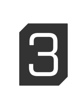 Αριθμοί Κατοικιών Αυτοκόλλητοι Νούμερο 3 σειρά 465-3 σε Μαύρο (5.5x7cm)