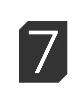 Αριθμοί Κατοικιών Αυτοκόλλητοι Νούμερο 7 σειρά 465-7 σε Μαύρο (5.5x7cm)