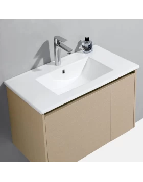 Έπιπλο Αδιάβροχο PVC με 1 Συρτάρι, 1 Ντουλάπι & Νιπτήρα 77-8047 & 37-8047 Honey (80x47cm) (Image 1)