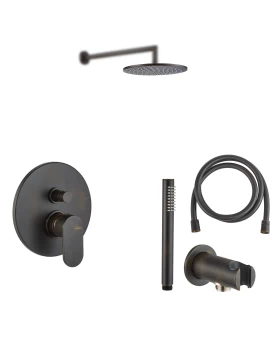 Σετ Ντουζ Εντοιχισμού Armando Vicario Slim 500050D-424 σε Rusty Black (2 Εξόδων) (Image 1)