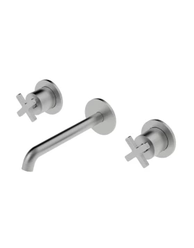 Μπαταρία Νιπτήρος Εντοιχισμού La Torre Elle Cross 38118-110 Inox Brushed (Image 1)