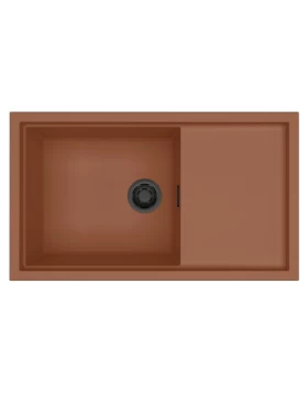 Νεροχύτες Γρανίτη Elleci σειρά Sintesi 410 Cavern Clay K83 (86x50cm) (Image 1)