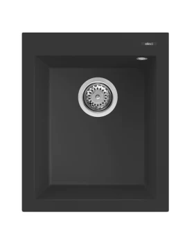 Νεροχύτες Γρανίτη Elleci σειρά Quadra 100 Μαύρο Nero Metal M70 Granitek (41x50cm) (Image 1)