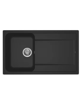 Νεροχύτες Γρανίτη Elleci σειρά Life 400 Μαύρο Nero G40 Granitek (86x50cm) (Image 1)