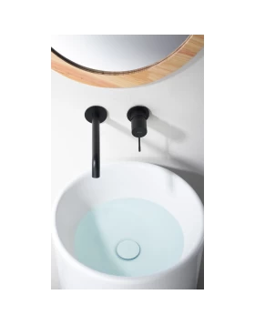 Μπαταρία Νιπτήρος Εντοιχισμού Imex Genova GLG053/NG Μαύρο Ματ (Image 1)