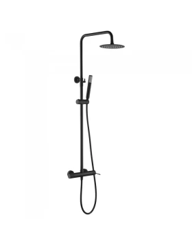 Στήλη Ντους 2 εξόδων Imex Line BDD038/NG Μαύρο Ματ (Ρυθμιζόμενου Ύψους 95-132cm) (Image 1)