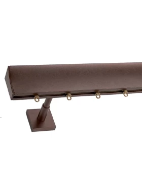 Σιδηρόδρομος Κουρτίνας 5.3cm Domus Deco με Στηρίγματα Como & Τάπες σε Αντικέ Σκουρία  (Image 1)