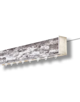 Σιδηρόδρομος Οροφής Ξύλινος 6cm Novel NL6 σε Λευκό Γκρι με Inox  (Image 1)