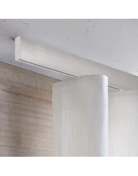 Σιδηρόδρομος Οροφής 4cm Slim Line Nickel Brushed με Μεταλλικές Τάπες & Στηρίγματα  (Image 1)