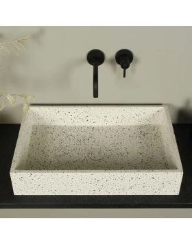 Νιπτήρας Πέτρινoς Επικαθήμενος Karag Dion Terrazzo CS-0069-E3 Stracciatella (60x39cm) (Image 1)