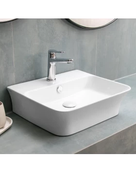 Νιπτήρας Επικαθήμενος Karag σειρά LT 2258 Λευκό (48.5x41cm) (Image 1)