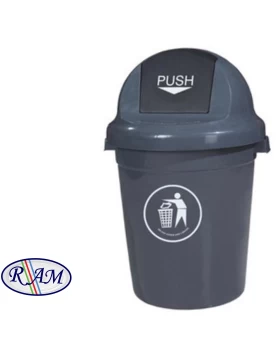 Κάδος Απορριμμάτων Πλαστικός 80 λίτρων Ram 8845080 Ανθρακί (44x75cm) (Image 1)