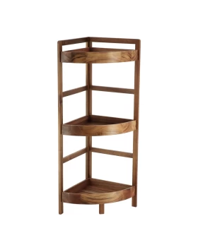 Ραφιέρα γωνιακή mdf σειρά 9888 Καφέ (29x29x85cm) (Image 1)