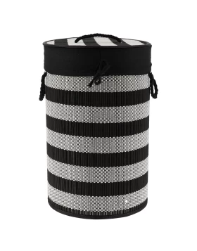 Καλάθι Aπλύτων Bamboo σειρά 8454 Γκρι Μαύρο (35x60cm) (Image 1)