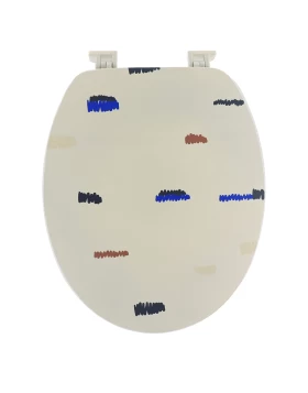 Κάλυμμα λεκάνης MDF με Πλαστικούς μεντεσέδες 0563 Πολύχρωμο (36x43cm) (Image 1)